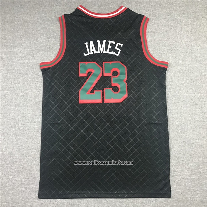 Camiseta Los Angeles Lakers Lebron James #23 Mitchell & Ness 2018-19 Negro